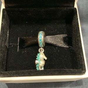 Pandora Tiffany Blue Seahorse Charm